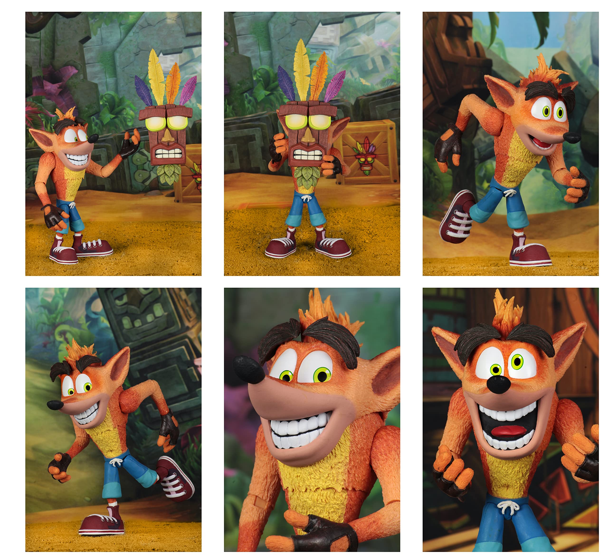 Amazon.com: NECA Ultra Deluxe Crash Bandicoot with Aku Mask 7